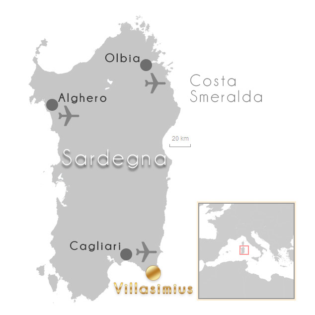 Map Sardinien Villasimius